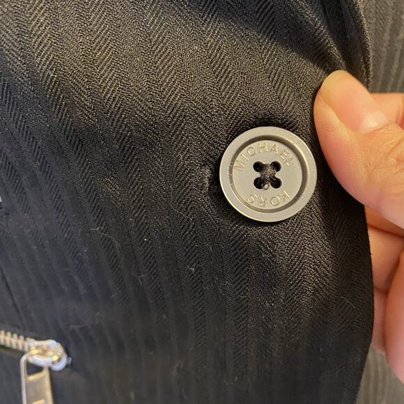 Vintage Michael Kors Wool Blend 1Button Blazer Jacket Women 10 Career Work Wear - Picture 7 of 10